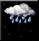Heavy rain, Mostly cloudy