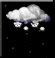 Light snow, Partly cloudy