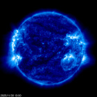Click for time-lapse image of the sun